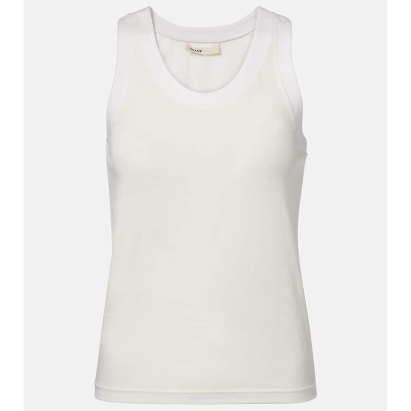 Khaite Cotton-blend jersey tank top