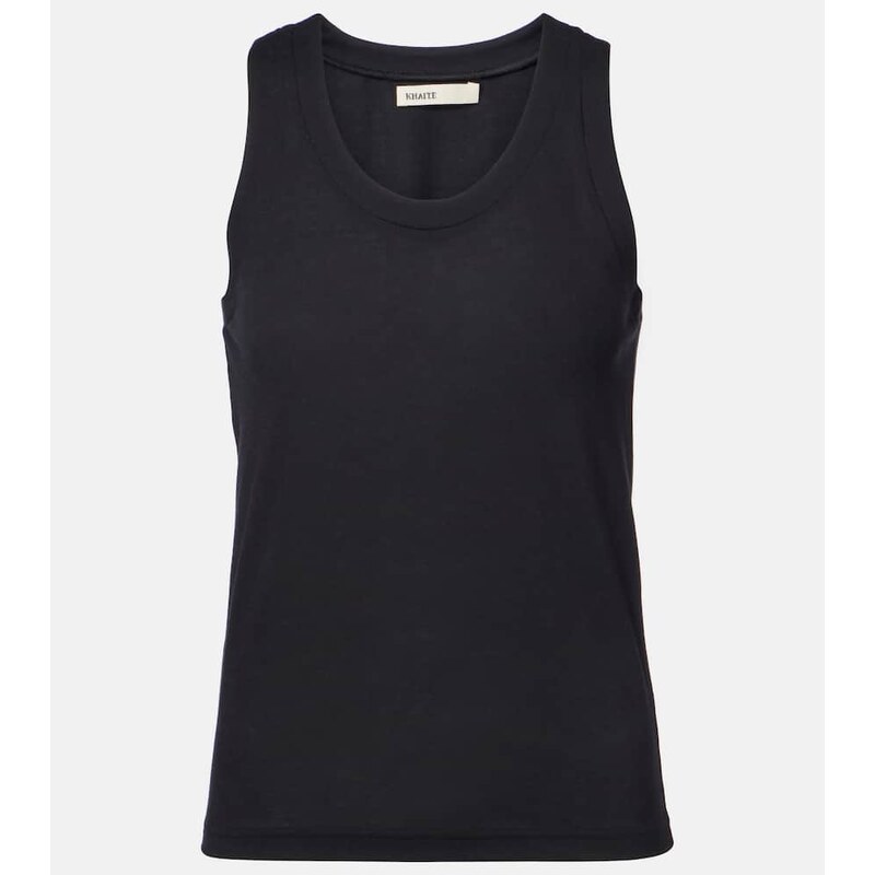 Khaite Cotton-blend jersey tank top