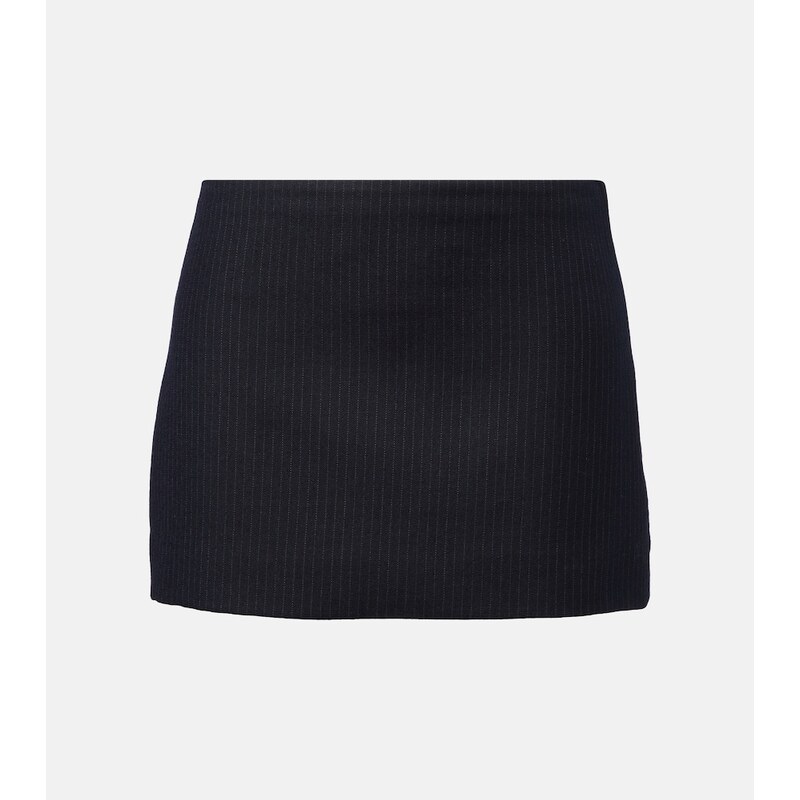 Khaite Jett pinstripe wool-blend miniskirt