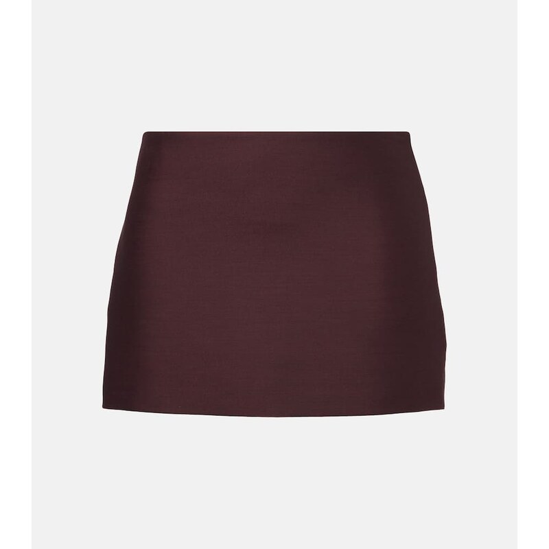 Khaite Jett wool and silk miniskirt