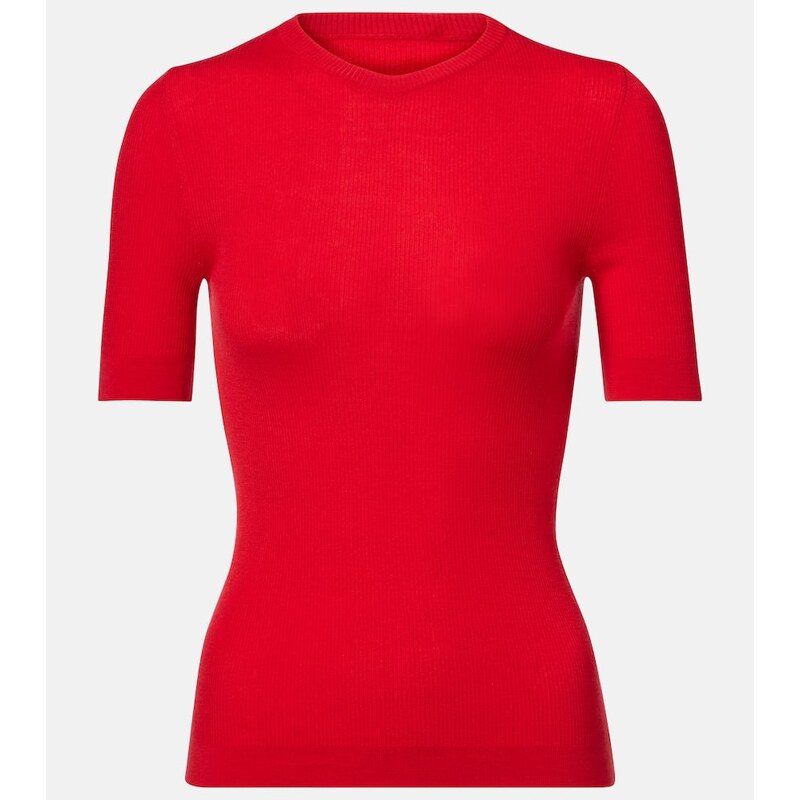 Khaite Celina ribbed-knit wool-blend top