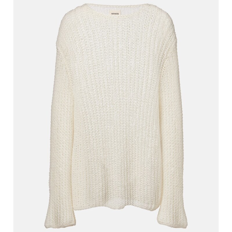 Khaite Elowen open-knit cotton-blend sweater