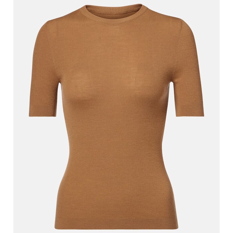 Khaite Celina ribbed-knit wool-blend top