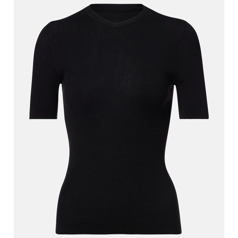 Khaite Celina ribbed-knit wool-blend top