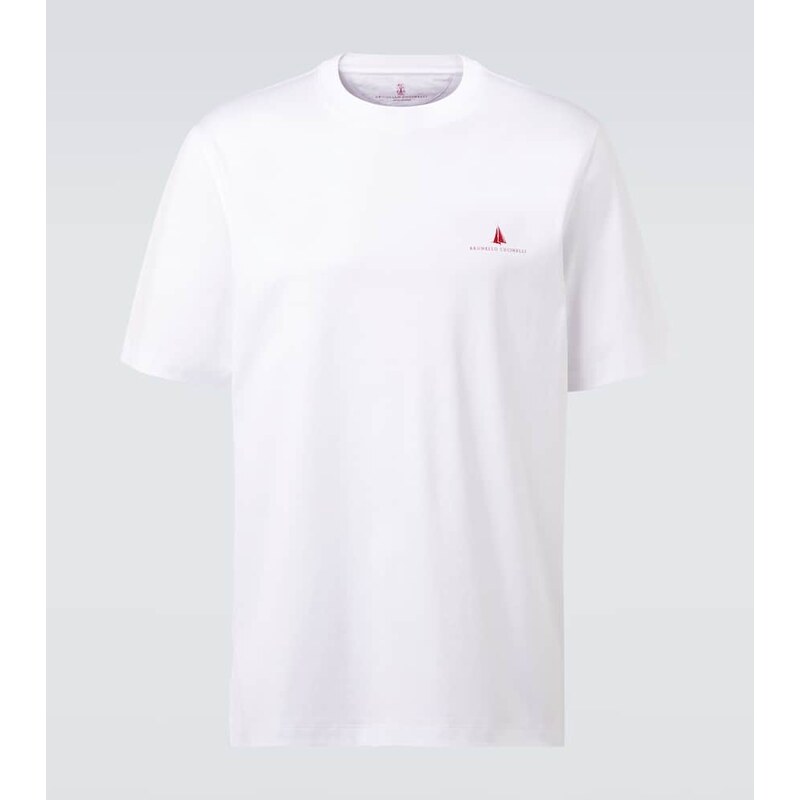Brunello Cucinelli Logo cotton jersey T-shirt