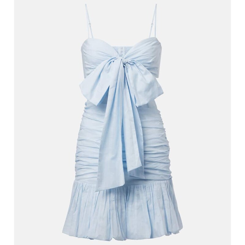 Zimmermann Rhiannon bow-detail cotton minidress