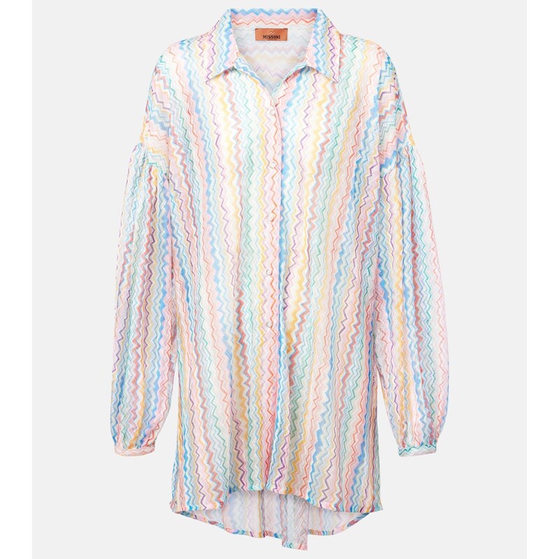 Missoni Zigzag sheer oversized shirt