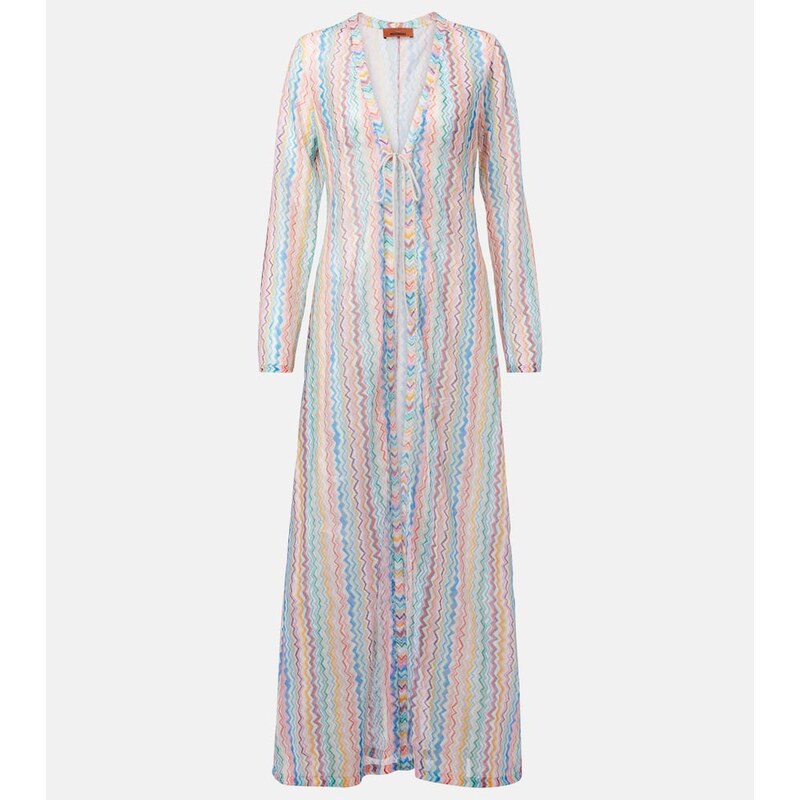 Missoni Zigzag semi-sheer beach cover-up