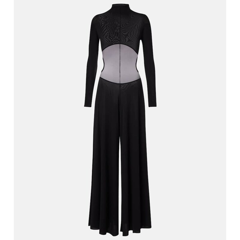Dámský flared jumpsuit v černé barvě