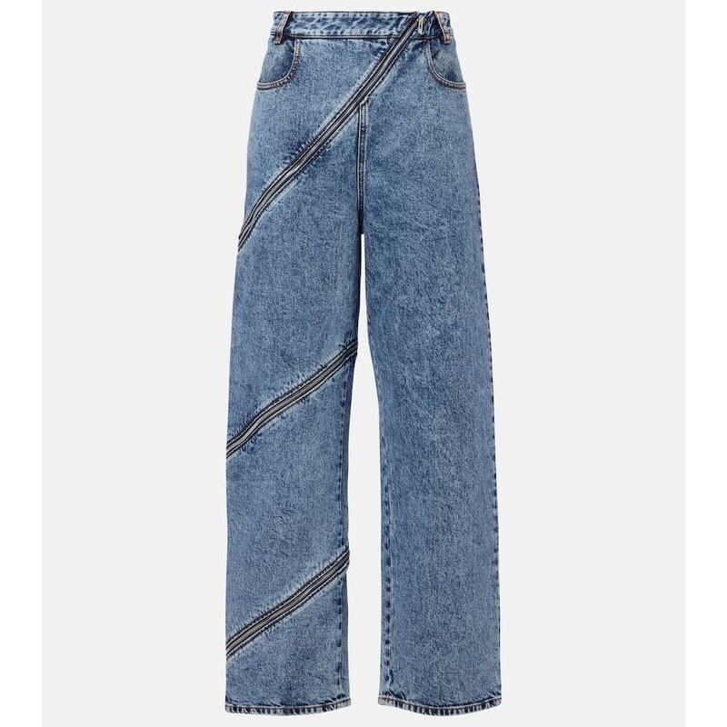Alaïa Spiral high-rise wide-leg jeans