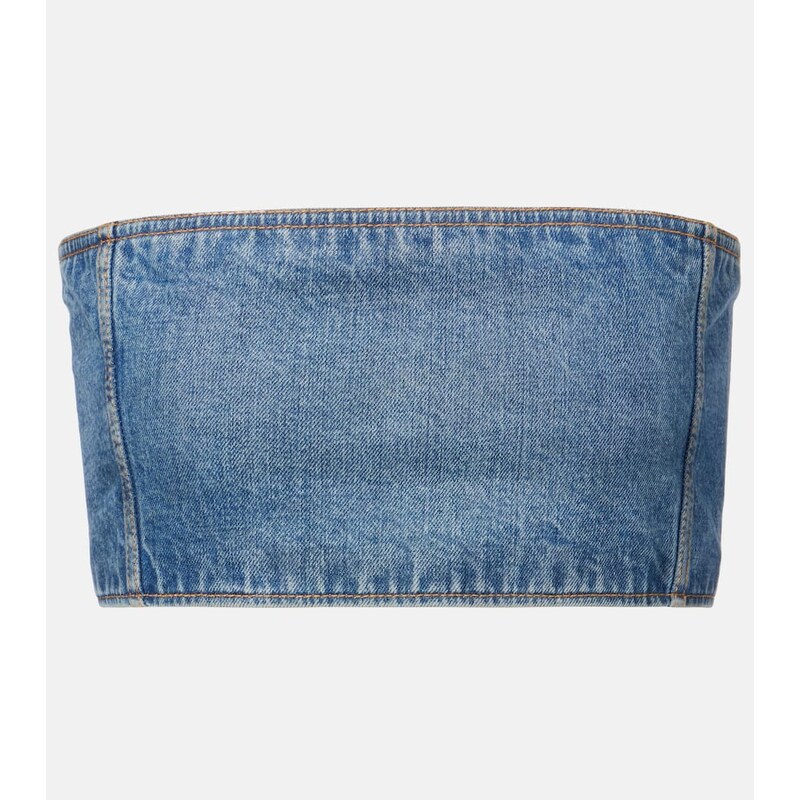Alaïa Denim crop top