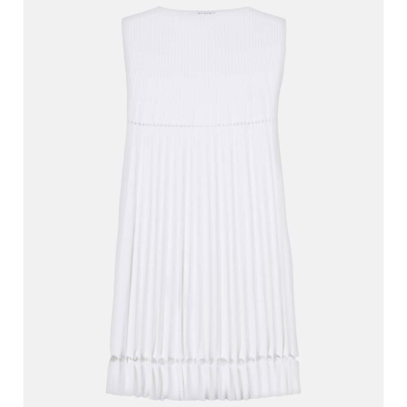 Alaïa Plissé pointelle minidress