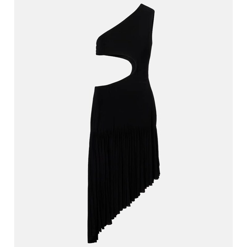Alaïa One-shoulder cutout midi dress