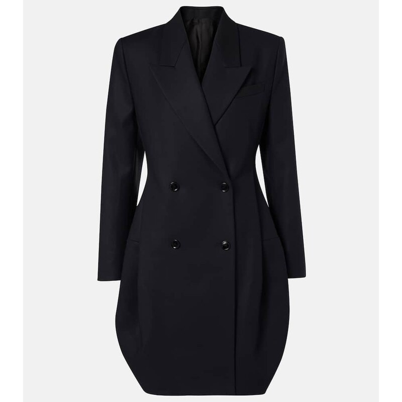 Alaïa Double-breasted cotton blazer dress