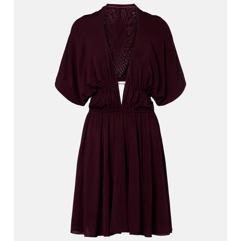 Alaïa Gathered open-back minidress