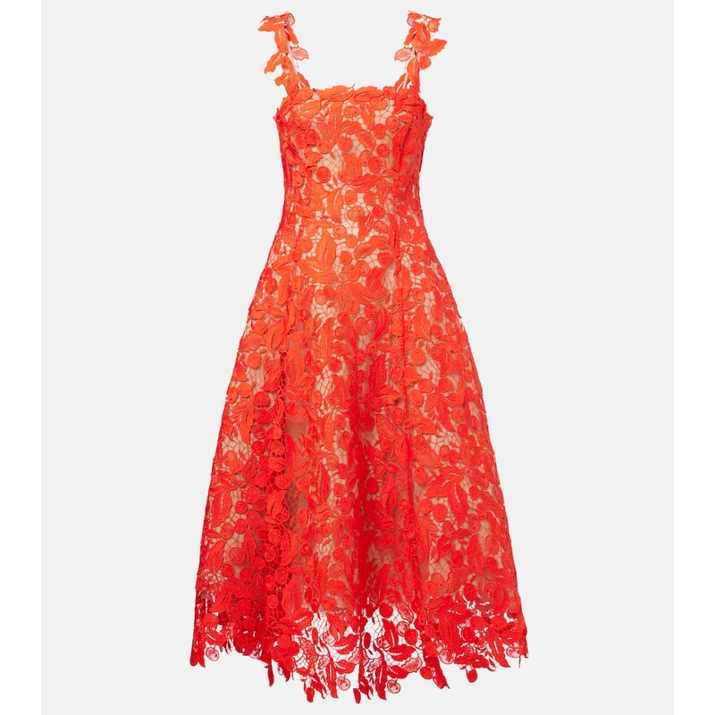 Oscar de la Renta Guipure lace cocktail dress