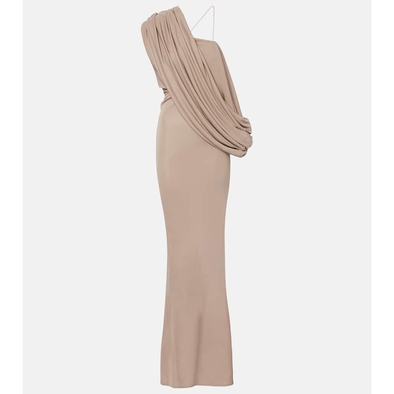 Christopher Esber Aiba draped one-shoulder jersey gown