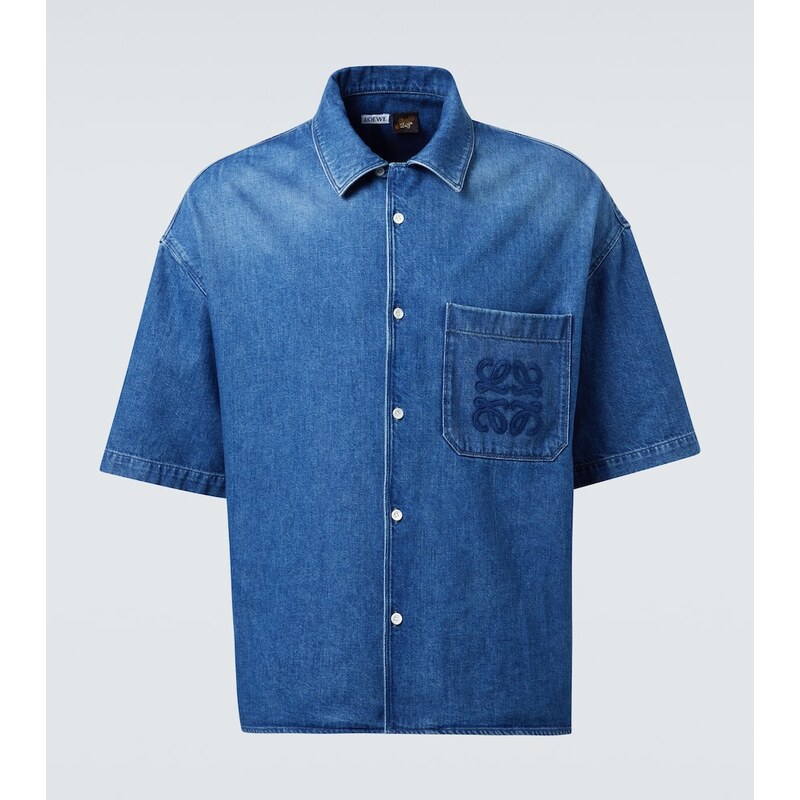 Loewe Paulas Ibiza denim bowling shirt