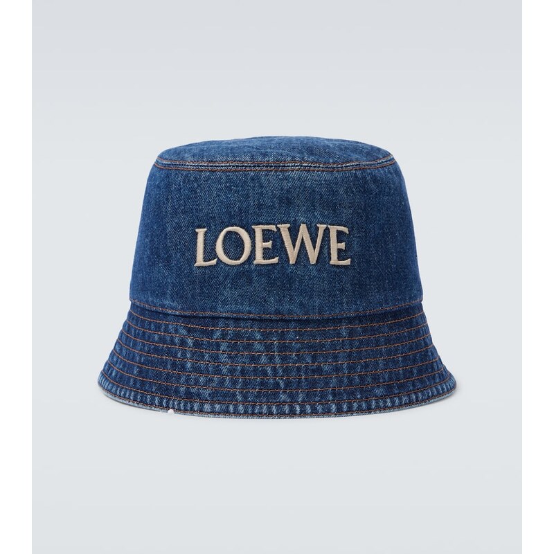 Loewe Logo denim bucket hat