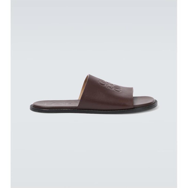 Loewe Paulas Ibiza Flex Anagram leather slides