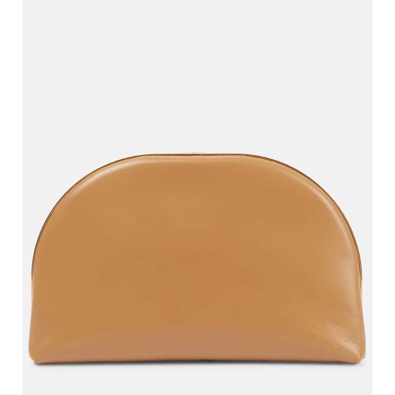 The Row Sylvia leather clutch