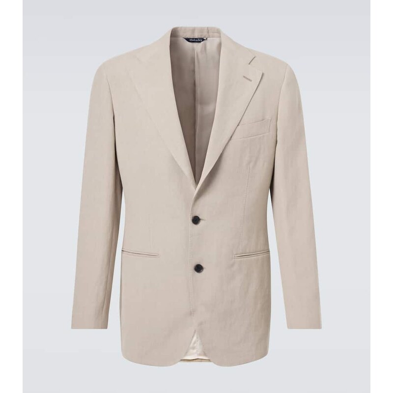 Saman Amel Single-breasted linen suit jacket
