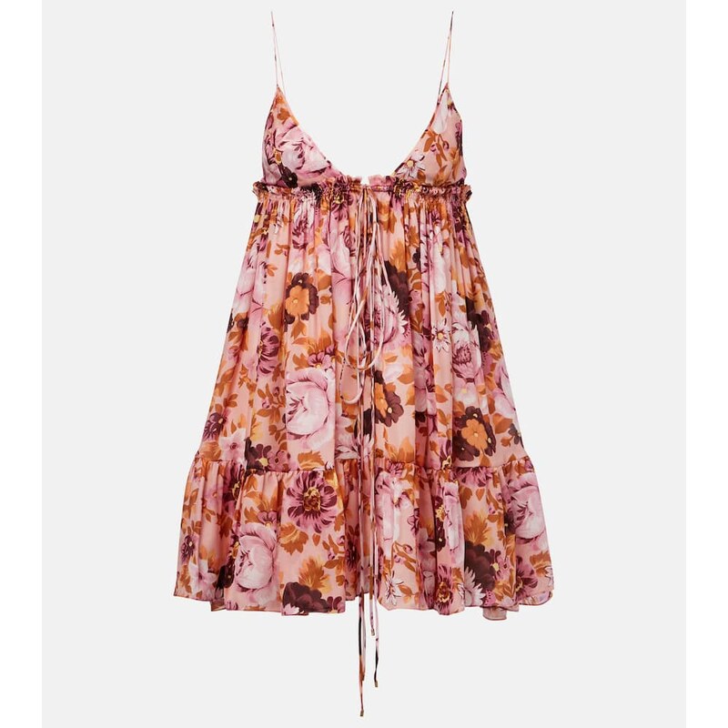 Chloé Floral silk minidress