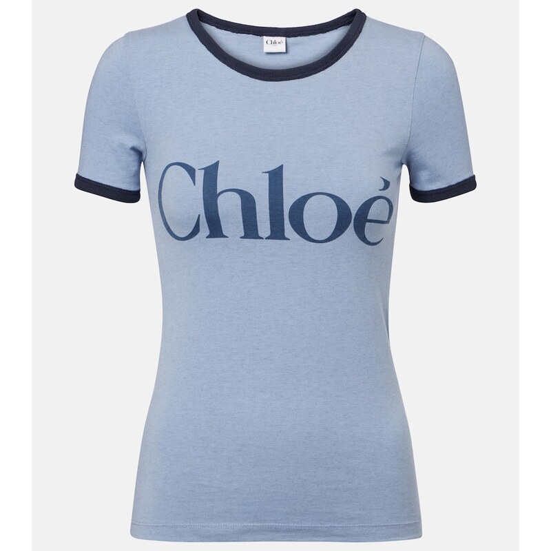 Chloé Logo cotton-blend jersey T-shirt