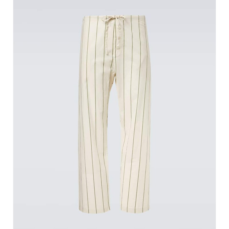 Bode Celery striped cotton pajama pants