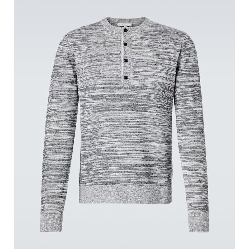 JW Anderson Cotton and linen-blend Henley shirt