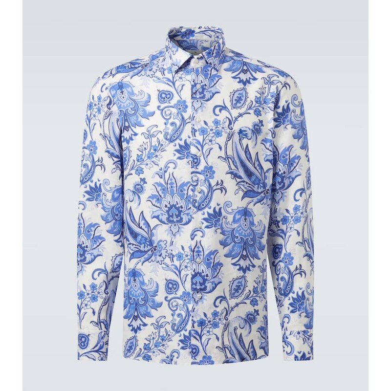 Etro Roma paisley linen shirt