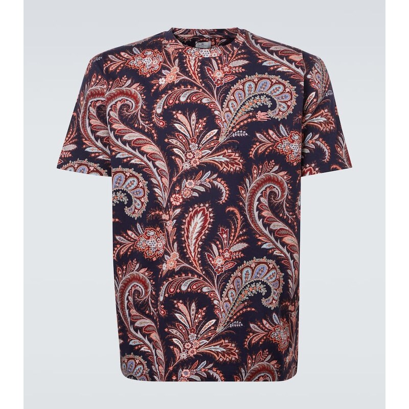 Etro Paisley cotton jersey T-shirt