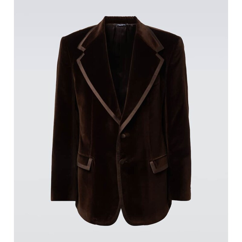 Dolce&Gabbana Cotton and silk velvet blazer