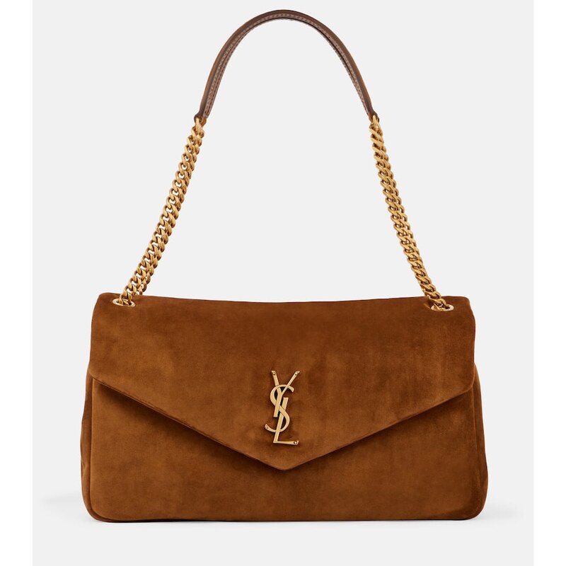 Saint Laurent Calypso Large suede shoulder bag