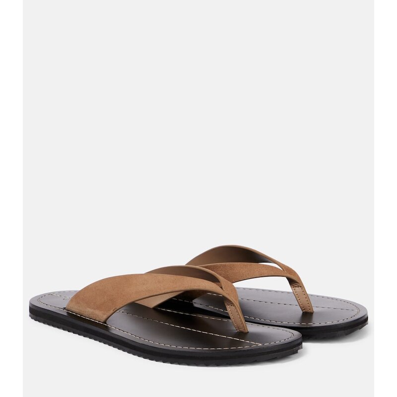 A.Emery Flora suede thong sandals