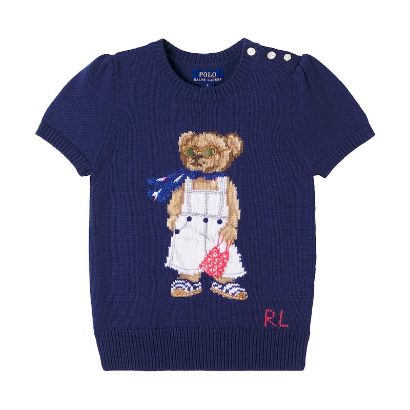 Polo Ralph Lauren Kids Polo Bear cotton top