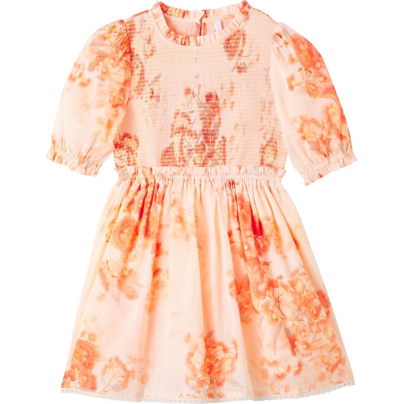 Zimmermann Kids Cascadian floral shirred cotton dress