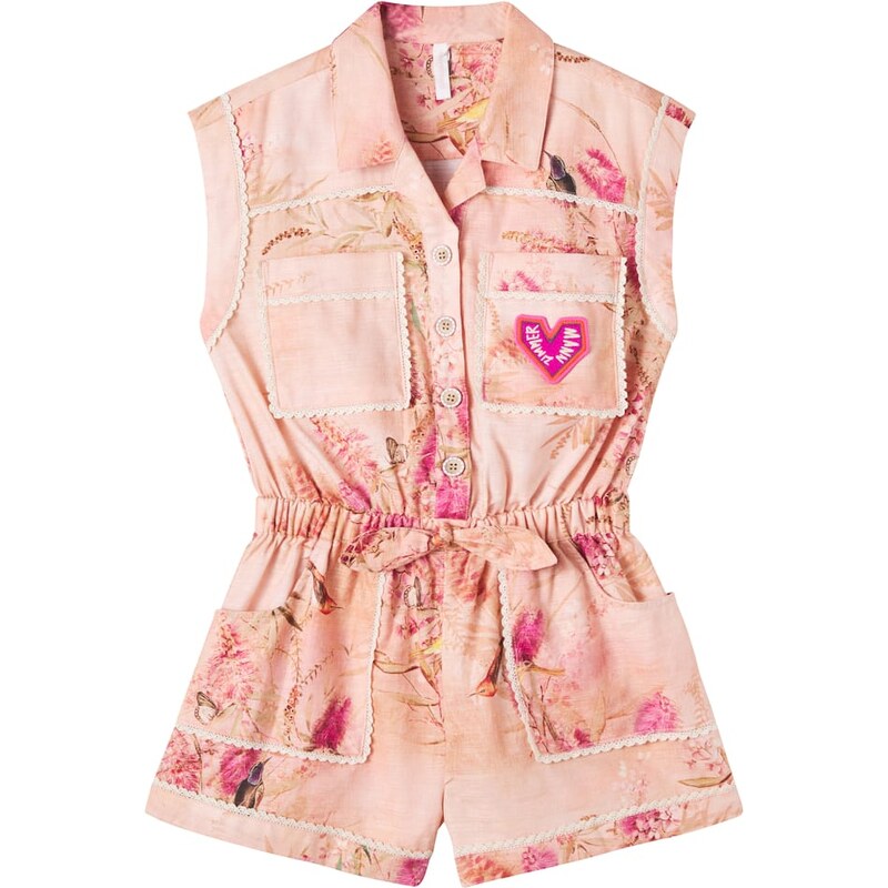 Zimmermann Kids Cascadian floral cotton playsuit