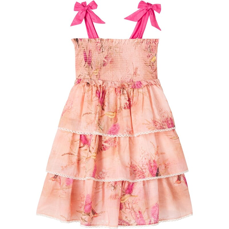 Zimmermann Kids Cascadian floral shirred cotton dress