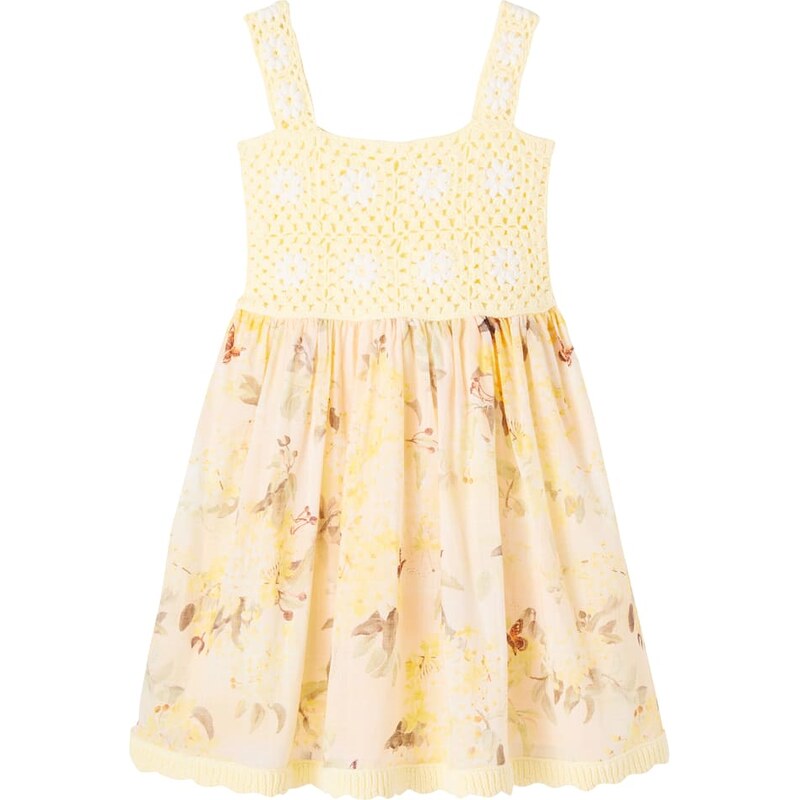 Zimmermann Kids Cascadian crochet floral cotton dress