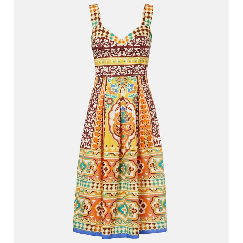 Etro Printed cotton midi dress