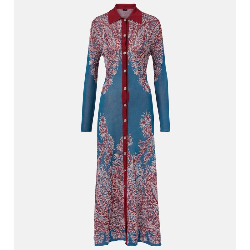 Etro Paisley jersey shirtdress