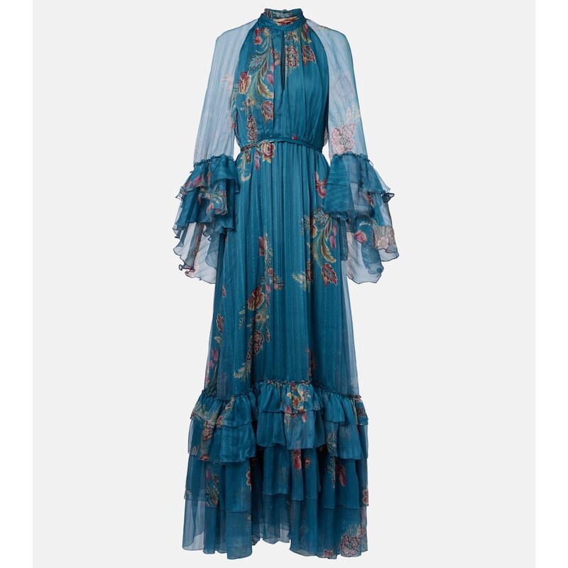 Etro Paisley silk chiffon gown
