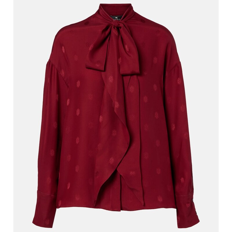 Etro Jacquard silk crÃªpe de chine blouse
