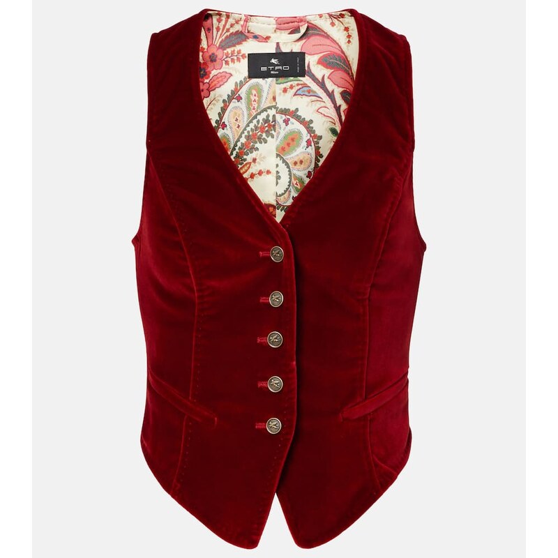 Etro Cotton velvet vest