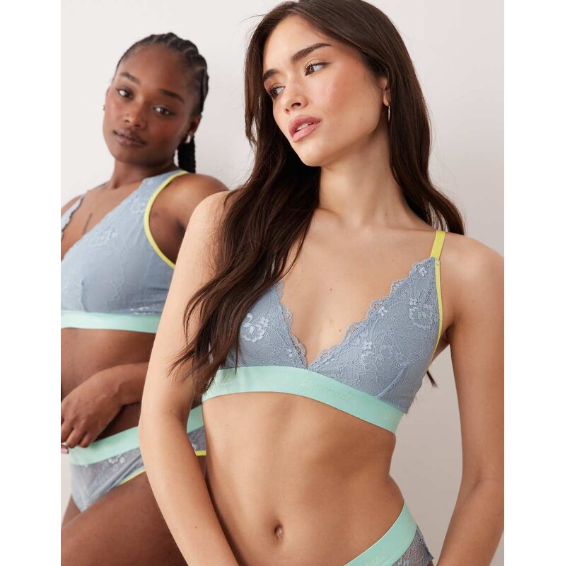 Lemonade Dolls Trilogy lace bralette in denim blue 113286268