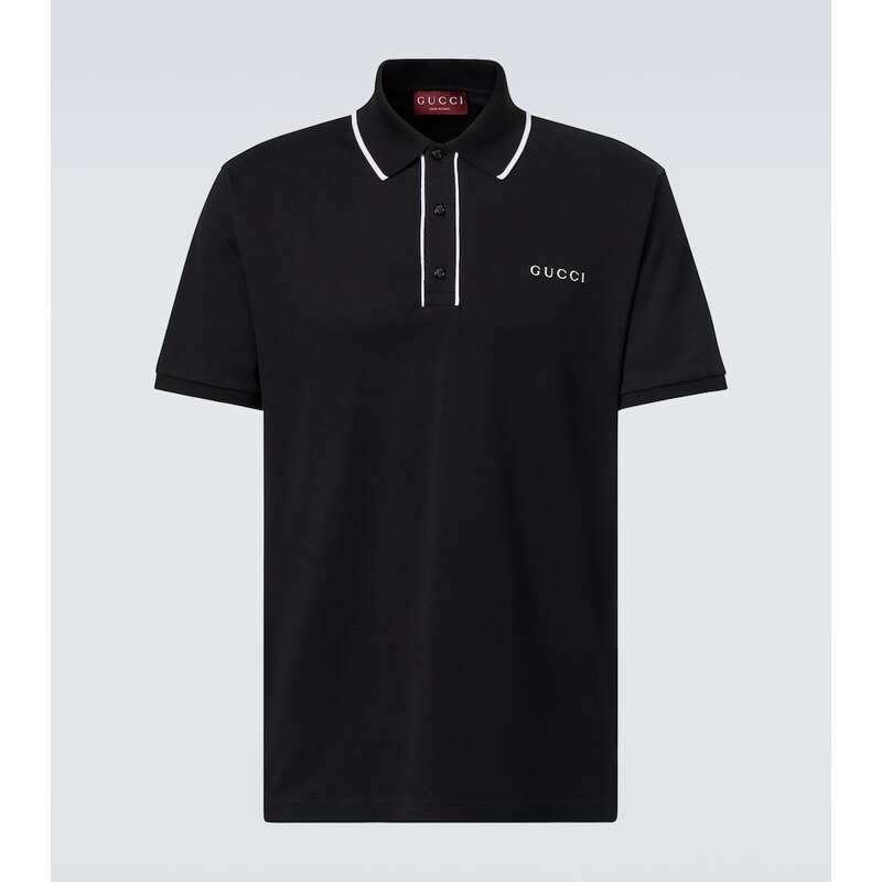 Gucci Logo cotton-blend piquÃ polo shirt