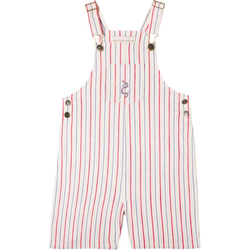 Konges Sløjd Marlon striped cotton twill overalls