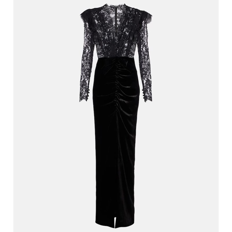 Alessandra Rich Lace and velvet gown