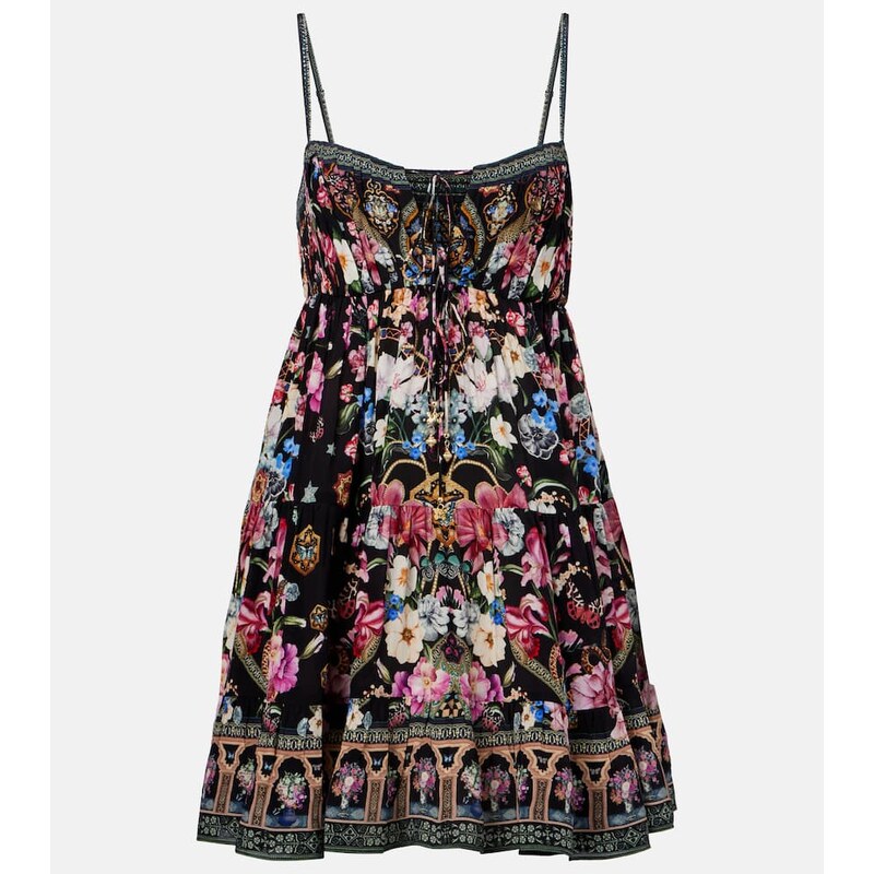 Camilla Crystal-embellished silk minidress